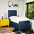 Vidaxl Box spring postelja z vzmetnico modra 100x200 cm blago