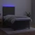 Vidaxl Box spring postelja z vzmetnico LED temno siva 90x200 cm žamet