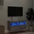Zidni TV ormarić s LED svjetlima boja hrasta 80x30x40 cm
