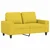 3-dijelni set sofa svjetložuti od tkanine