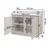 Hanah Home 2798 kuhinjski sto s policama 120 × 100 × 80 cm, bela