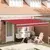 Nadstrešnica Crvena 400 x 300 x 165 cm Poliester i aluminij
