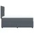 vidaXL Box spring postelja z vzmetnico temno siva 100x200 cm žamet