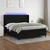 Den Box spring postelja z vzmetnico LED črna 180x200 cm blag