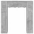 Okvir za kamin Betonska siva 102 x 20 x 102 cm