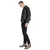 Moška jakna (biker) STRAIGHT TO HELL - Commando - Black/Silver - Ball Pull/Red Lining - COM-BLK-NIC-MOD