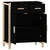 Komoda crna 62 x 38 x 75 cm od konstruiranog drva