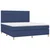 Vidaxl Box spring postelja z vzmetnico modra 160x200 cm blago