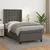 Vidaxl Box spring postelja z vzmetnico siva 90x200 cm umetno usnje