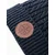 Ombre Mens beanie cap with round embossed patch - navy blue