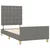 Vidaxl Posteljni okvir brez vzmetnice temno siv 100x200 cm blago