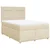 VIDAXL Box spring postelja z vzmetnico krem 140x200 cm blago