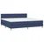 Vidaxl Box spring postelja z vzmetnico LED modra 200x200 cm blago