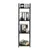 MODERNHOME Drvena polica sa metalnim LOFT okvirom, 4 nivoa, crna