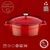 Oval saucepan, cast iron, 25 cm, Folk range, red - LAVA brand