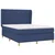 Vidaxl Box spring postelja z vzmetnico modra 140x200 cm blago
