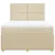 Vidaxl Box spring postelja z vzmetnico krem 140x200 cm blago