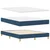 Vidaxl LED Box Spring Postelja z LED trakami Modra 140 x 190 cm blago