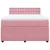 Vidaxl Box spring postelja z vzmetnico roza 140x190 cm žamet