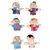 WOWO Plišaste lutke Mascot Fingerlings - Set 6 plišastih lutk
