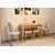 HANAH HOME Vina Mini 03 1005 Oak Cream Produžni set trpezarijskih stolova i stolica (6 komada))