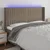 Vidaxl LED posteljno vzglavje taupe 183x16x118/128 cm blago