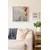 WallXpert uramljena MDF slika ARTKARE11, apstraktni potezi u sivim i bordo tonovima, 48 x 48 cm