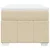 vidaXL Box spring postelja z vzmetnico krem 90x200 cm blago