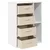 Kreveta s ladicama Bijelo 60 x 33,5 x 84 cm