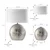ONLI - Stona lampa CERAMICA 1xE27/15W/230V 51 cm srebrna/bela