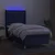 Vidaxl Box spring postelja z vzmetnico LED modra 90x190 cm blago
