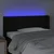 vidaXL LED posteljno vzglavje črno 93x16x78/88 cm blago