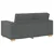 Vidaxl Dvosed Temno siv 160x78x84 cm blago