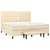 Vidaxl Box spring postelja z vzmetnico krem 200x200 cm blago