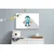Slika moder robot na belem ozadju - 120x80