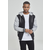 2-colour zip-up sweatshirt BLK/GREY