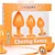 CalExotics Cheeky Gems oranžni silikonski analni čepi, paket 3