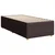 Vidaxl Box spring postelja z vzmetnico temno rjava 90x200 cm blago