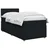 vidaXL Postelja boxspring z vzmetnico Črna 90 x 190 cm Blago