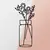 Wallity Zidna dekoracija Flower 1, 27x60 cm, 1.2mm, Crna