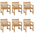 Vrtni blagovaonski set od 7 dijelova 150 x 90 cm masivno tikovino drvo