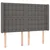 Vidaxl Box spring postelja z vzmetnico LED siva 140x190cm umetno usnje