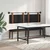 Vidaxl Viseče vzglavje postelje Črna Antikni PU