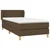Vidaxl Box spring postelja z vzmetnico temno rjava 100x200 cm blago
