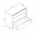 Hanah Home komoda Ruby 20402, 90 cm, Derin Sepet