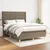 Vidaxl Box spring postelja z vzmetnico taupe 140x190 cm blago
