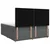 vidaXL Postelja boxspring z vzmetnico Temno siva 140 x 200 cm Blago