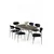 Hanah Home Trpezarijski set, 7 komada, Teget