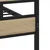 Vidaxl Kovinski posteljni okvir brez vzmetnice sonoma hrast 183x213 cm