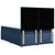 Vidaxl Box spring postelja z vzmetnico modra 140x200 cm blago